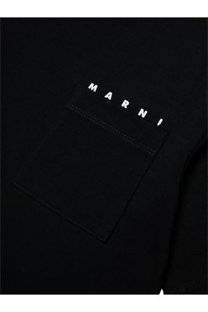 black cotton tshirt MARNI KIDS | M01415M00RF0M900
